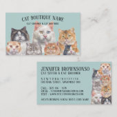 Groene Zachte Thuis Huisdier Katten Visitekaartje (Voorkant / Achterkant)