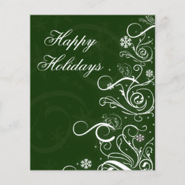 Groene zakelijke feestkaart met kerstboomstructuur