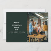 Groene zakelijke kerst Kaart met Logo (Voorkant)