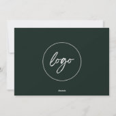 Groene zakelijke kerst Kaart met Logo (Achterkant)