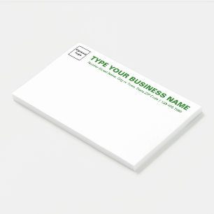 Groene Zakelijke Merk Teksten op Kop van Groot Post-it® Notes