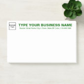 Groene Zakelijke Merk Teksten op Kop van Groot Post-it® Notes (Kantoor)