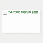 Groene Zakelijke Merk Teksten op Kop van Groot Post-it® Notes (Voorkant)