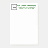 Groene Zakelijke Merk Teksten op Kop van Lang Post-it® Notes (Voorkant)