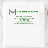 Groene zakelijke merken Teksten over wit Rechthoekige Sticker (Tas)