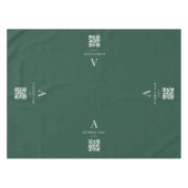 Groene Zakelijke QR-code Tafelbanner Tafelkleed (Voorkant (Horizontaal))