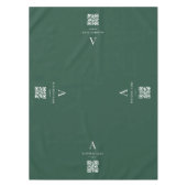Groene Zakelijke QR-code Tafelbanner Tafelkleed (Voorkant)