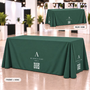 Groene Zakelijke QR-code Tafelbanner Tafelkleed