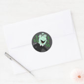 Groene zakelijke uitvoerende pop ronde sticker (Envelop)