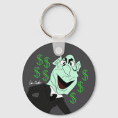 Groene zakelijke uitvoerende pop sleutelhanger (Voorkant)