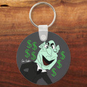 Groene zakelijke uitvoerende pop sleutelhanger (Voorkant)