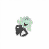 Groene zakelijke uitvoerende pop sticker (Voorkant)