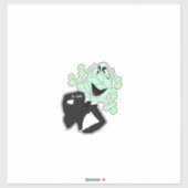Groene zakelijke uitvoerende pop sticker (Vel)
