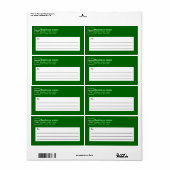 Groene Zakelijke Verzendlabel (Full Sheet)