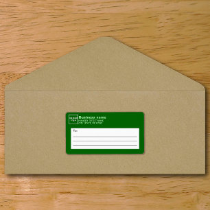 Groene Zakelijke Verzendlabel
