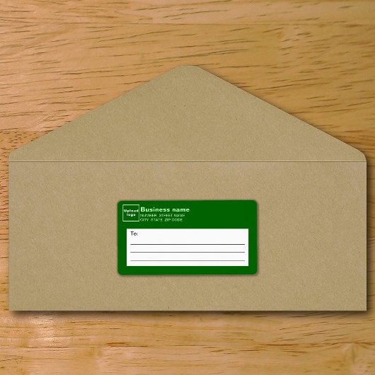 Groene Zakelijke Verzendlabel