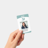 Groene Zakelijke Werknemer Foto ID Badge (Handheld)