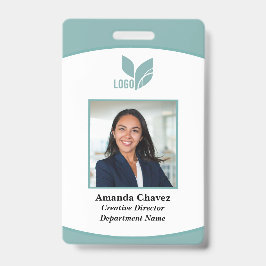 Groene Zakelijke Werknemer Foto ID Badge
