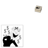 Groene zakenexecutive pop rubberstempel (Gestempeld)