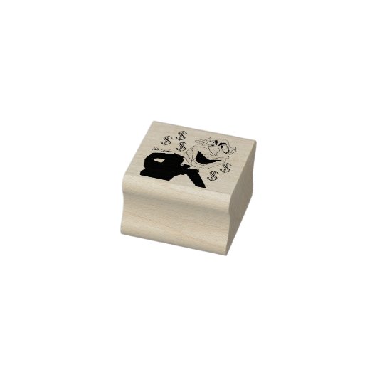 Groene zakenexecutive pop rubberstempel (Stempel)
