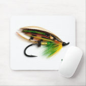 Groene zalm vliegende mousepad muismat (Met muis)