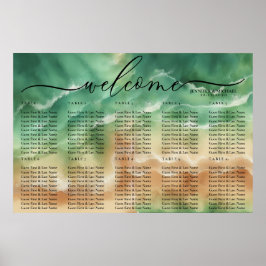 Groene Zand Oceaan Strand Feest Welkom Zitplaatsen Poster