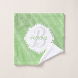 Groene zand rimpels - Aangepaste set handdoeken