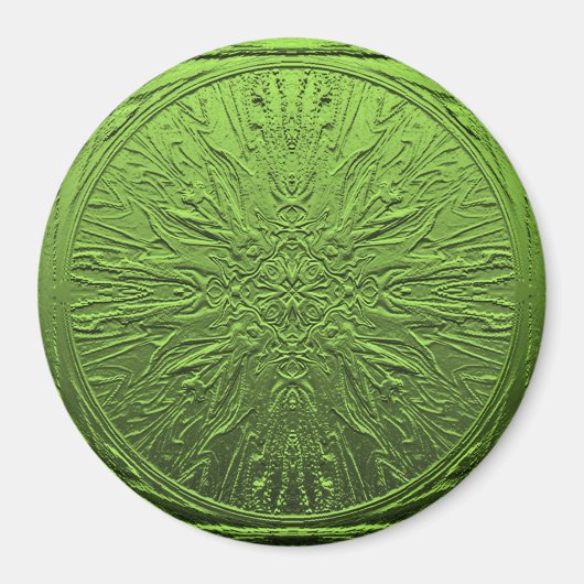 Groene Zatinebloem..... Magneet (Voorkant)