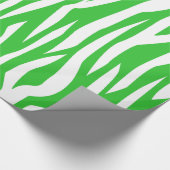 Groene Zebra Afdrukken Cadeaupapier (Hoek)