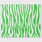 Groene Zebra Afdrukken Cadeaupapier (Vlak)