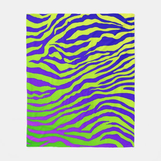 Groene Zebra Fleece Deken (Voorkant)