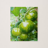 Groene Zebra Heirloom Tomaten op wijn Legpuzzel (Verticaal)