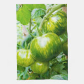 Groene Zebra Heirloom Tomaten op wijn Theedoek (Verticaal)