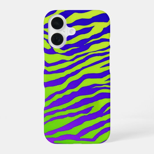 Groene Zebra iPhone 16 Hoesje (Achterkant)