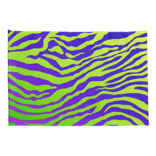 Groene Zebra Kussensloop (Achterkant-Rechts)