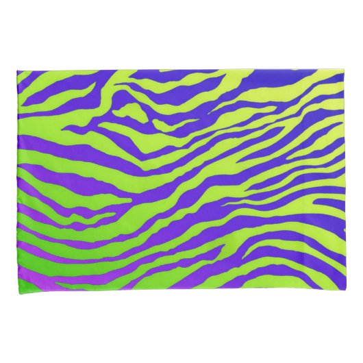 Groene Zebra Kussensloop (Voorkant-Rechts)