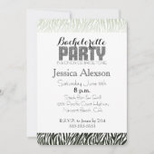 Groene Zebra Print Bachelorette Kaart (Voorkant)