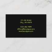 groene zebra print bakker Roze Cupcake Visitekaartje (Achterkant)