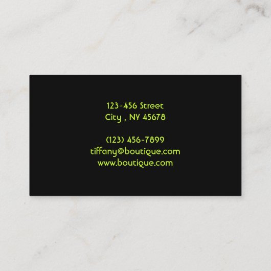 groene zebra print bakker Roze Cupcake Visitekaartje (Achterkant)