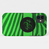 Groene zebra strepen aanpasbare iphone 5 hoesje (Achterkant (horizontaal))