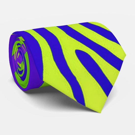 Groene Zebra Stropdas (Opgerold)