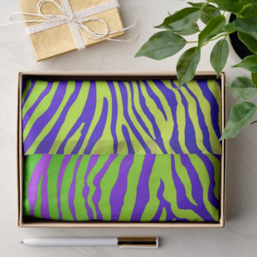 Groene Zebra Tissuepapier (Geschenk)