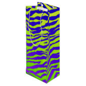 Groene Zebra Wijn Cadeautas (Achterkant Gekanteld)