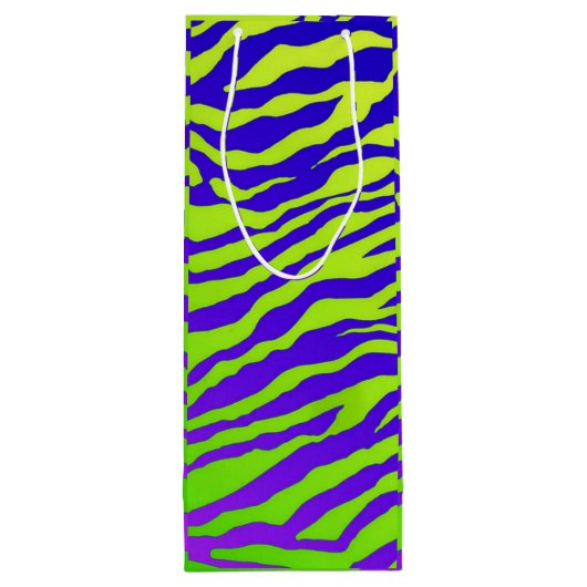 Groene Zebra Wijn Cadeautas (Achterkant)
