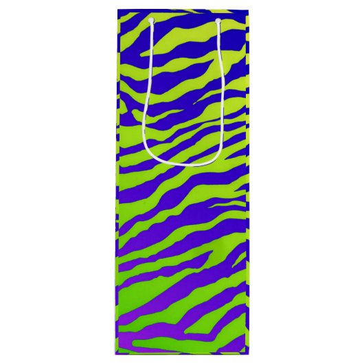 Groene Zebra Wijn Cadeautas (Voorkant)