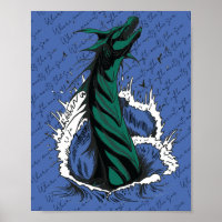 Groene Zee Monster Slang Oceaan Golven Poster