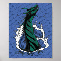 Groene Zee Monster Slang Oceaan Golven Poster
