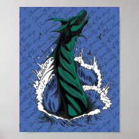 Groene Zee Monster Slang Oceaan Golven Poster