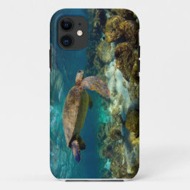 Groene zee onderwater Galapagos iPhone 11 Hoesje