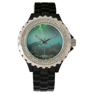 Groene zee onderwater Galapagos Horloge